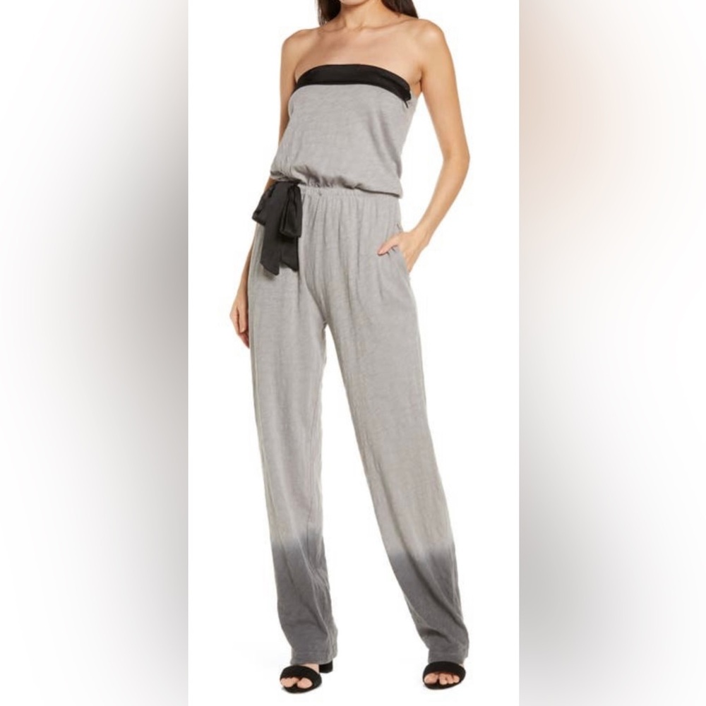 ATM ANTHONY THOMAS MELILLO Ombré Slub Jersey Jumpsuit - Concretel Gunmetal